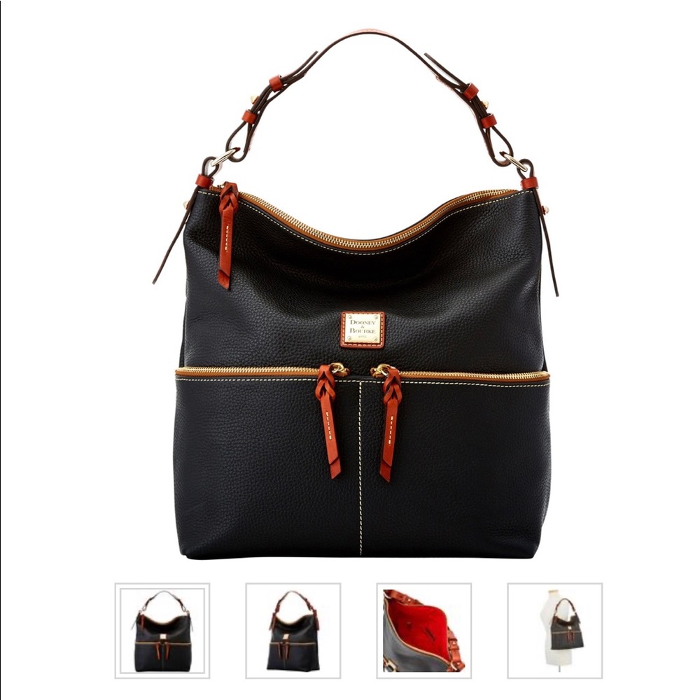 Dooney & Bourke Black Leather Purse Tote Handbag